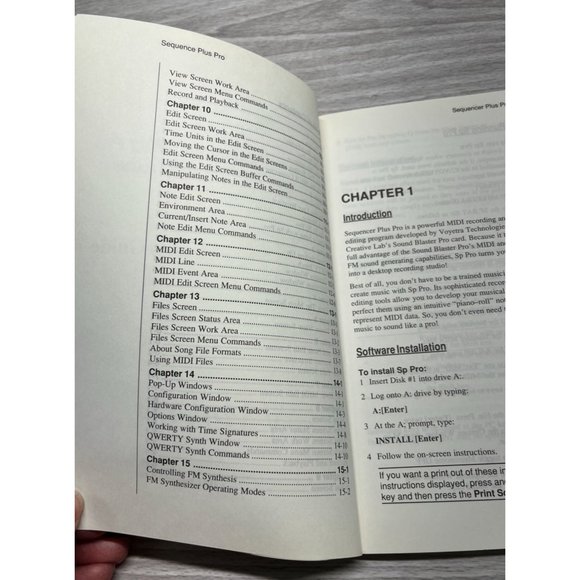 Voyetra Sequencer Plus for Sound Blaster Pro Users Guide 1991 Manual Only - Picture 7 of 9